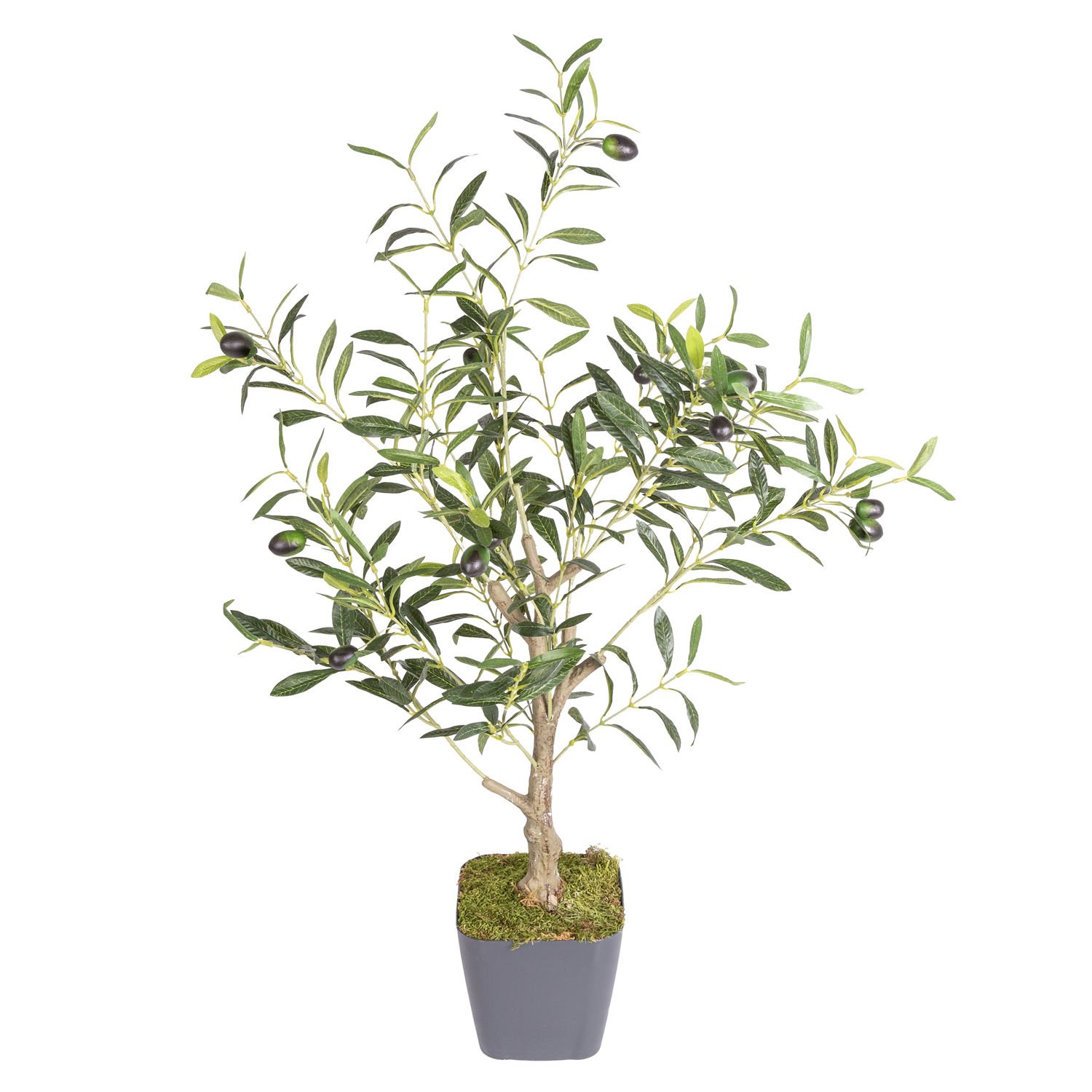 Saksıda Yapay Zeytin Ağacı 306 Yaprak Yeşil 80 Cm.