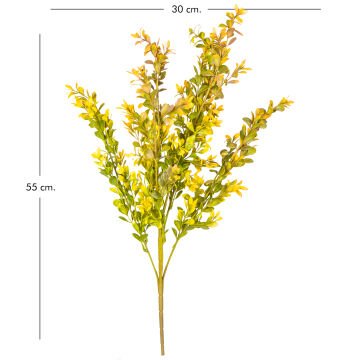 Yapay Bitki Şimşir Turuncu/ Yeşil 55 Cm.
