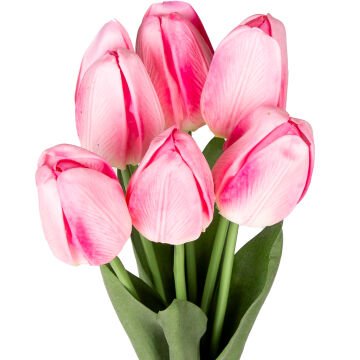 Yapay Lale Islak Dokulu Pembe 44 Cm.
