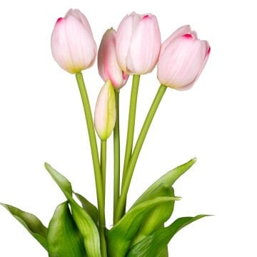Yapay Lale Islak Dokulu Pembe 40 Cm.