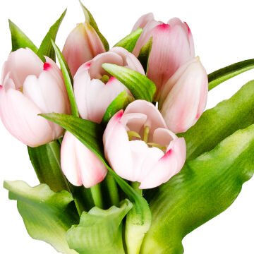 Yapay Lale Islak Dokulu Pembe 26 Cm.