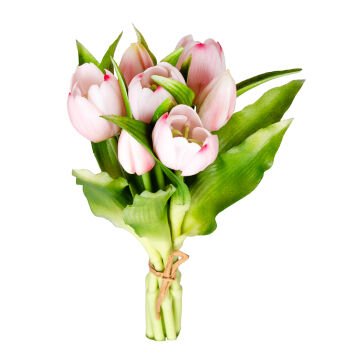 Yapay Lale Islak Dokulu Pembe 26 Cm.