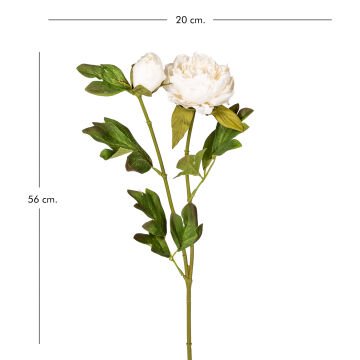 Yapay Şakayık Tomurcuklu Beyaz 56 Cm.