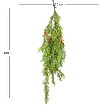 Yapay Çam Dalı Kozalaklı Yeşil 100 Cm.