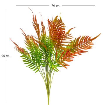 Yapay Bitki Fujer Eğreltiotu Kızıl/Yeşil 95 Cm.