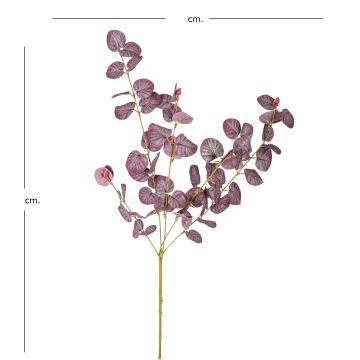Yapay Okaliptus Dalı Bordo 87 Cm.
