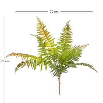 Yapay Bitki Fujer/Eğrelti Otu Kızıl/Yeşil 75 Cm.
