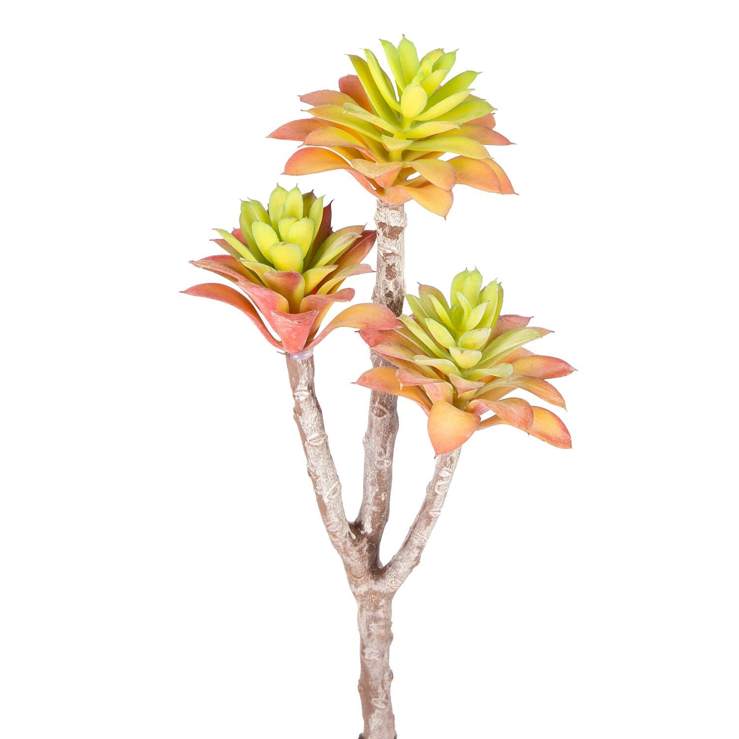 Yapay Kaktüs Sukulent Kırmızı/Yeşil 35 Cm