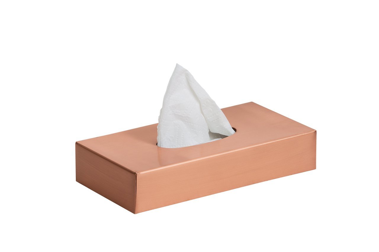 Bakır Peçetelik Mat Cila Dikdörtgen 24x12x4,5 Cm