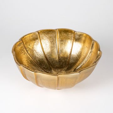 Dekoratif Metal Yuvarlak Kase Gold 24x10x24 Cm.
