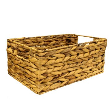 Dikdörtgen Hasır Örme Sepet Natural 38x18x25 Cm.
