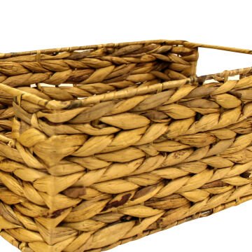 Dikdörtgen Hasır Örme Sepet Natural 38x18x25 Cm.